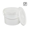 Pojemnik opakowanie plastikowy PP z uchem wieczkiem pokrywą i plombą wiaderko okrągłe wiadro 3L atest żywnościowy spożywcze