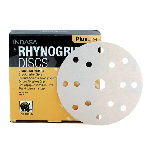 INDASA PLUS LINE 150 mm 15H Krażek ścierny na rzep Rhynogrip