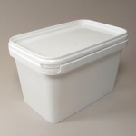 Pojemnik PP prostokątny - biały 2000ml