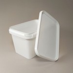 Pojemnik PP prostokątny - biały 1000ml
