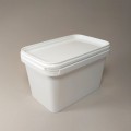 Pojemnik prostokątny 1L 1000ml biały z pokrywą i plombą dopuszczenie do kontaktu z żywnością