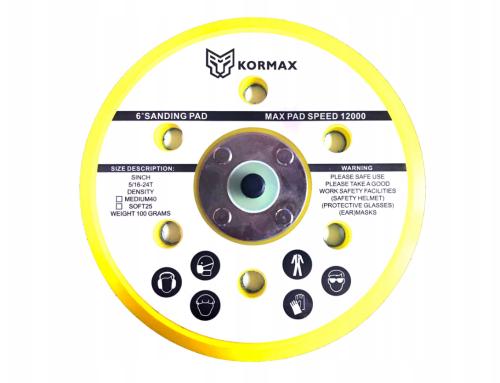 tarcza robocza 150 mm 6h kormax dysk talerz sześć otworów 5/16