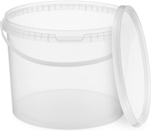 Pojemnik PP wiaderko transparentne 3L 3000ml z pokrywą