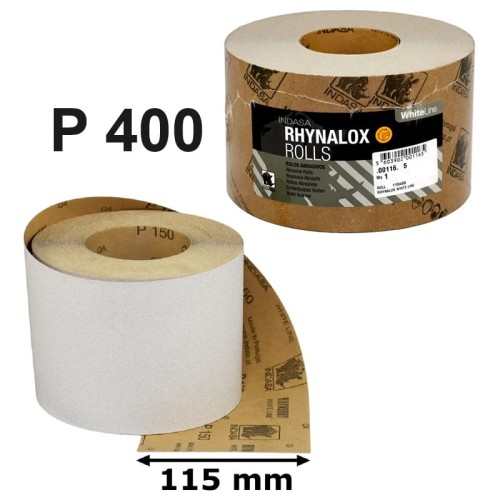 Papier ścierny na sucho INDASA WHITE LINE 115mm P400 rolka.jpg