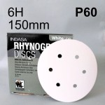  Krążek ścierny rzep White Line INDASA D150 6H P60