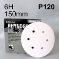 INDASA WHITE Krążek dysk rzep 6H 150mm P120 002506.jpg