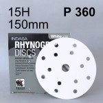  Krążek ścierny rzep White Line INDASA D150 15H P360