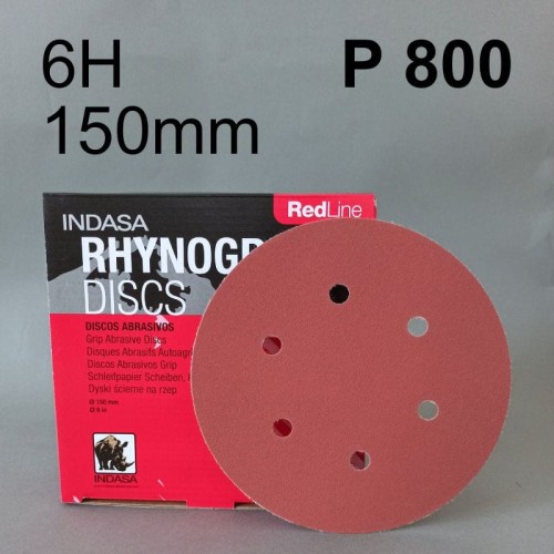 INDASA RED Krążek dysk rzep 6H 150mm P800 006474.jpg