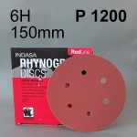  Krążek ścierny rzep Red Line INDASA D150 6H P1200