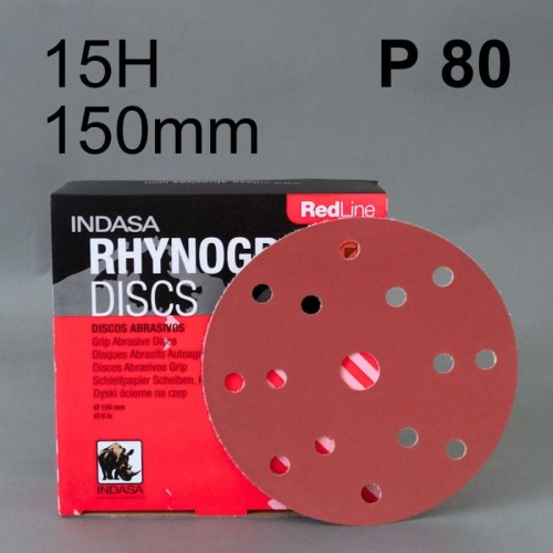 INDASA RED Krążek dysk rzep 6H 150mm P80 391662.jpg