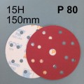 INDASA RED Krążek ścierny rzep 15H 150mm P80.jpg