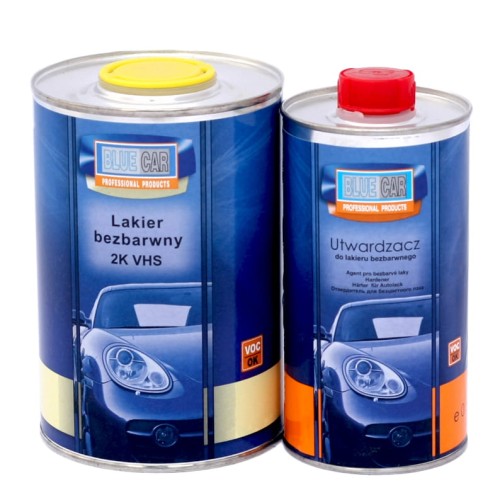 BLUE CAR VHS Clearcoat Varnish lacquer Car Paint set 1+0,5L