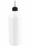 Butelka plastikowa okrągła HDPE z aplikatorem 1L 