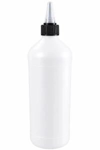 Butelka plastikowa okrągła HDPE z aplikatorem 1L 