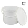 Pojemnik opakowanie plastikowy PP z uchem wieczkiem pokrywą i plombą wiaderko okrągłe na żywność wiadro 10L atest spożywczy