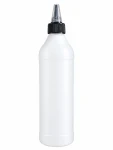 Butelka plastikowa okrągła HDPE z aplikatorem 500ml  