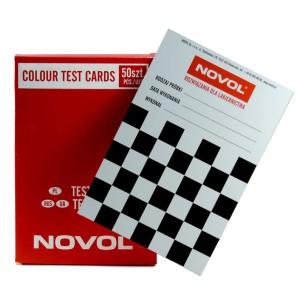 Test karta do natrysków próbnych - NOVOL - 200x140mm - kpl 50 szt.