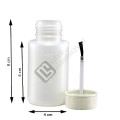 Butelka HDPE na zaprawki lakiernicze 50ml z pędzelkiem i kulką zakrętka 28mm
