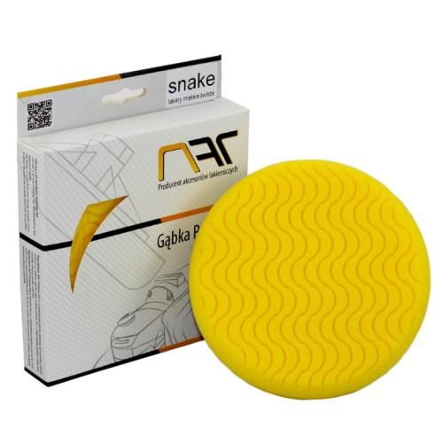 NAT gąbka polerska na rzep snake 150mm żółta