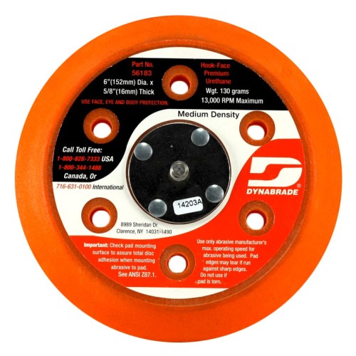DYNABRADE tarcza robocza dysk do szlifierki 6 otworów 152mm 6H 56183 Medium Density